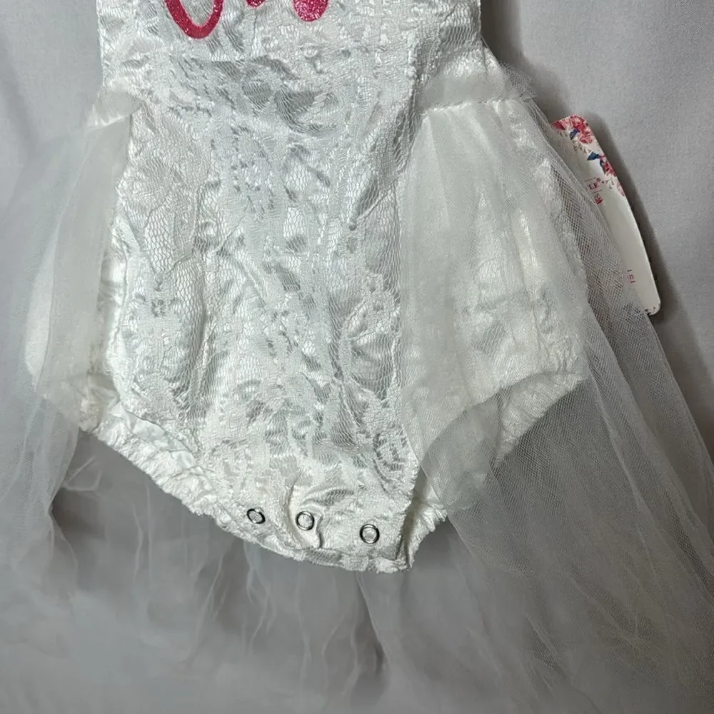 IBTom Castle NWT Cake Smash 1st Birthday Onesie. 12 Months.